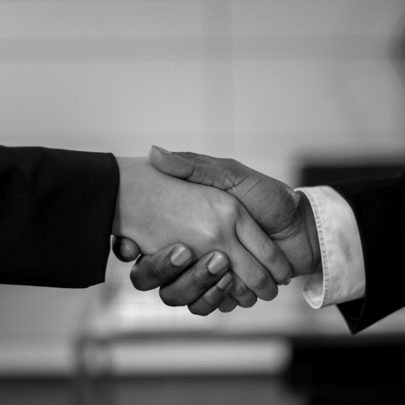 Two people shaking hands